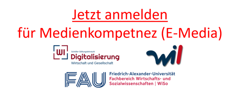 Jetzt anmelden für Medienkompetenz (E-Media) (5ECTS)
